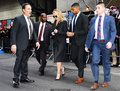 Jennifer Lawrence arriving at The Late Show with Stephen Colbert in NYC -