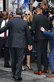 Jennifer Lawrence arriving at The Late Show with Stephen Colbert in NYC -