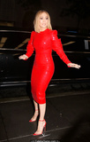 Jennifer Lopez in red dress filming Marry Me in NYC - October 02, 2019