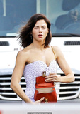 Jenna Dewan slight sexy cleavage in jumpsuit