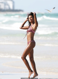 Jasmine Tookes sexy in bikinies on a beach
