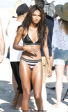 Jasmine Tookes sexy in bikinies on a beach