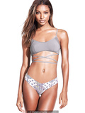 Jasmine Tookes sexy and braless for Victoria's Secret - May 2017