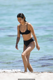 Jamie Chung in black bikini at the beach in Miami - April 27, 2019