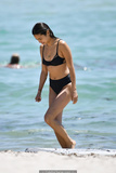 Jamie Chung in black bikini at the beach in Miami - April 27, 2019