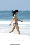 British actress Jamie Murray topless at the beach in Mexico, July 2014