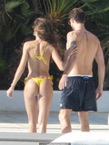Izabel Goulart in yellow bikini on vacation in Mykonos - June 25, 2019