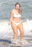 Iskra Lawrence in pink and blue bikinis at the beach in Miami - January 27, 2019