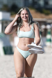 Iskra Lawrence in pink and blue bikinis at the beach in Miami - January 27, 2019
