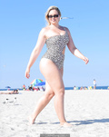 Iskra Lawrence sexy in a swimsuit at the beach in New Jersey - September 11,