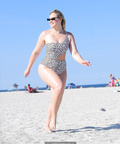 Iskra Lawrence sexy in a swimsuit at the beach in New Jersey - September 11,