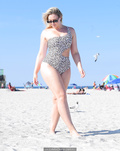 Iskra Lawrence sexy in a swimsuit at the beach in New Jersey - September 11,
