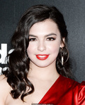 Isabella Gomez in short red dress