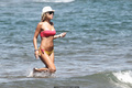 Ilary Blasi in bikini candids at the beach in Sabaudia - July 27, 2010