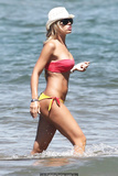 Ilary Blasi in bikini candids at the beach in Sabaudia - July 27, 2010
