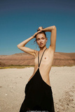 Helena Lu topless and naked in natute photosoot by Izack Morales