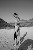 Helena Lu topless and naked in natute photosoot by Izack Morales