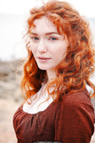 Redhead Eleanor Tomlinson in Poldark Season 5 promoshoot - 2019