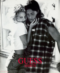 Drew Barrymore sexy for Guess Jeans ads