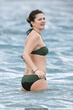 Drew Barrymore in green bikini in Hawaii for her 32nd birthday - February 22,