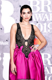 Dua Lipa sexy cleavage at 39th BRIT Awards 2019 at The O2 Arena in London -