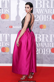 Dua Lipa sexy cleavage at 39th BRIT Awards 2019 at The O2 Arena in London -