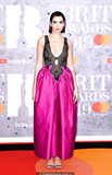 Dua Lipa sexy cleavage at 39th BRIT Awards 2019 at The O2 Arena in London -