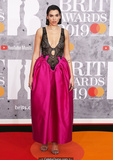 Dua Lipa sexy cleavage at 39th BRIT Awards 2019 at The O2 Arena in London -