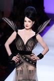 Dita Von Teese braless in see through dress