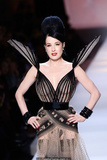 Dita Von Teese braless in see through dress