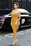 Demi Rose in tight dress at The London Fashion Week - February 15, 2019