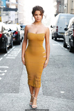 Demi Rose in tight dress at The London Fashion Week - February 15, 2019