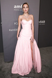 Delilah Belle Hamlin in pink dress at amfAR New York Gala 2019 in New York City