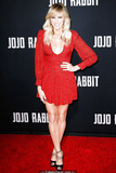 Debbie Gibson in red dress at Jojo Rabbit premiere in Los Angeles - October 15,