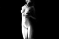 Daria Alexandrova fully nude black--white image
