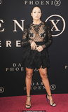 Dania Ramirez braless in see through dress at Dark Phoenix premiere in