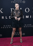 Dania Ramirez braless in see through dress at Dark Phoenix premiere in