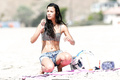 Danay Garcia sexy in bikini on a beach