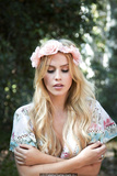 Blonde Claire Holt in nature photoshoot by Gemma Pranita, 2015
