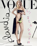 Claudia Schiffer Stephanie Seymour sexy and naked but covered for Vogue