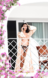 Claudia Galanti nude boobs on the balcony of a hotel in Porto Cervo, Sardinia -