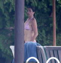 Cindy Crawford in pink bikini on vacation in Canada - July 11, 2018