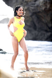 Christina Milian wearing gray bikini and swimsuits for a photoshoot in Malibu -