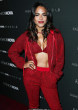 Christina Milian sexy in red pants, bra and jacket