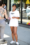 Christina Milian leggy at the Beignet Box truck in Studio City - August 18, 2019