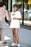 Christina Milian leggy at the Beignet Box truck in Studio City - August 18, 2019