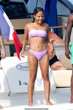 Christina Milian pokies in pink bikini on a boat in French Riviera - June 29,