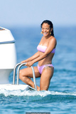 Christina Milian pokies in pink bikini on a boat in French Riviera - June 29,