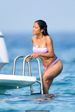 Christina Milian pokies in pink bikini on a boat in French Riviera - June 29,