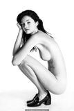 Chloe Bechini fully nude black--white images